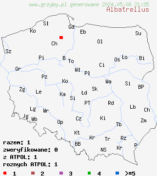 znaleziska Albatrellus (naziemek) na terenie Polski