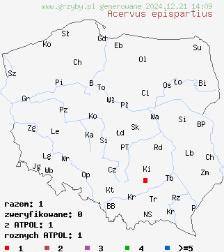 znaleziska Acervus epispartius na terenie Polski