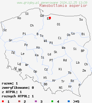 znaleziska Ramsbottomia asperior na terenie Polski