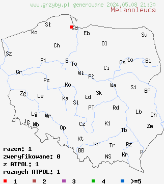 znaleziska Melanoleuca na terenie Polski
